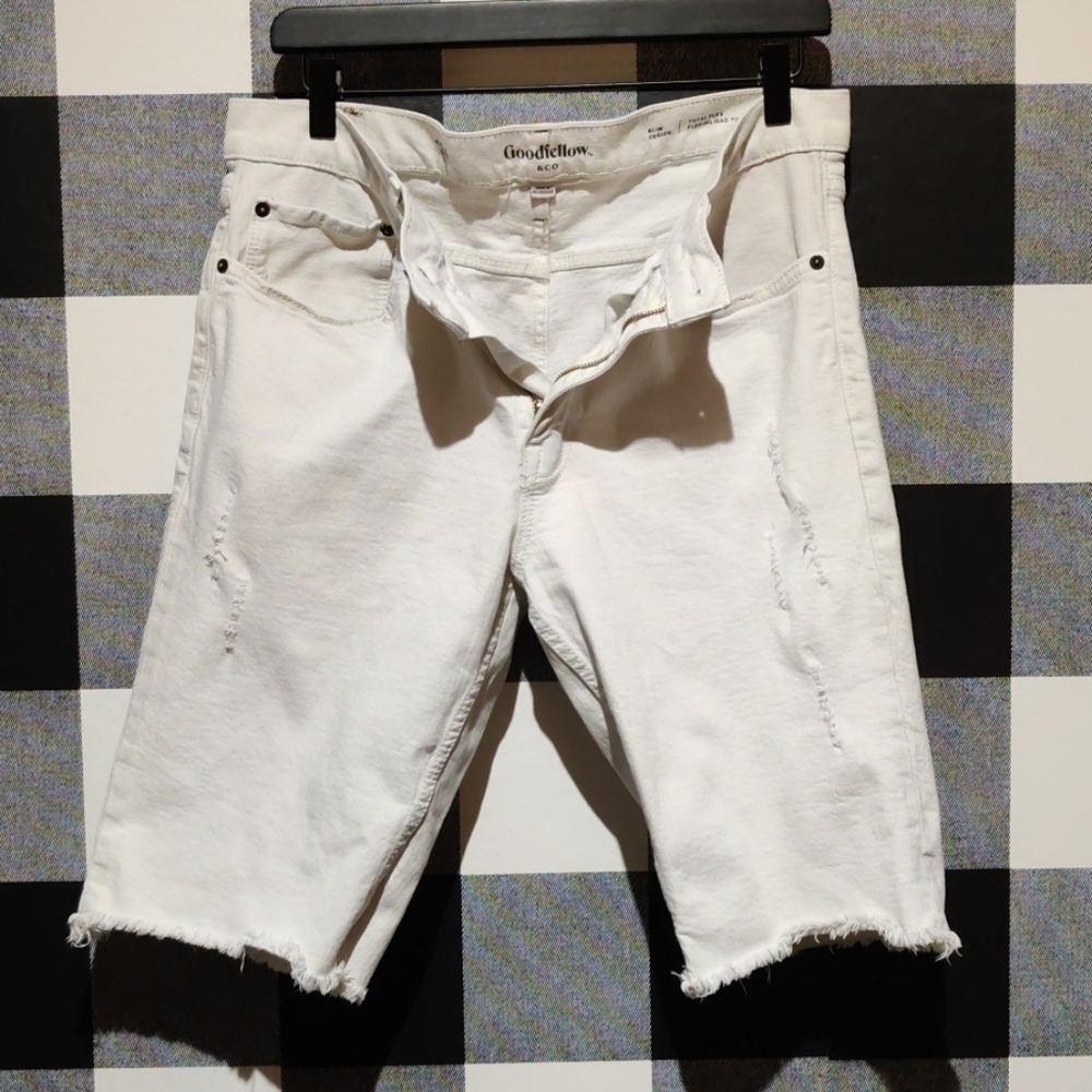 FLAMINGO!! Mens Slim Jean Shorts
